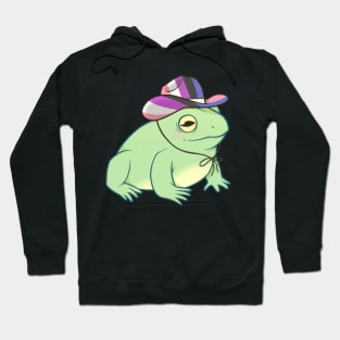 Genderfluid Pride Cowboy Frog Hoodie